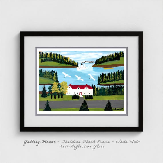Maud Lewis Print: White House and Digby Gut, Gallery Framed Canvas