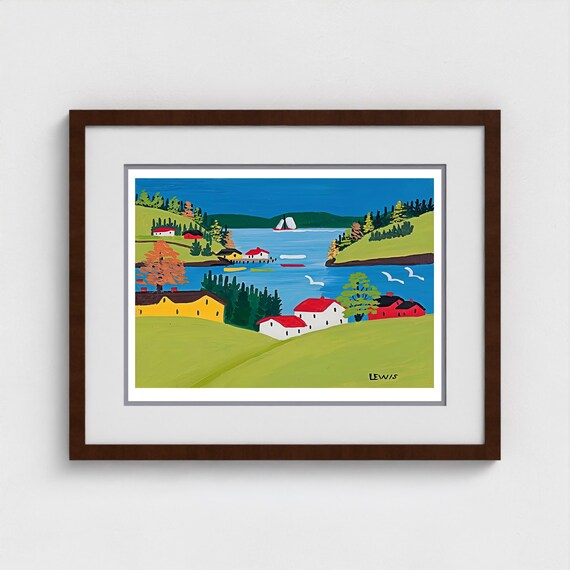Maud Lewis, Digby Harbour | Giclée Fine Art Print | Canadian Heritage Folk Art
