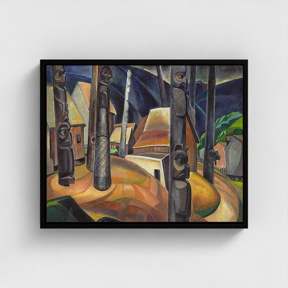 Emily Carr, Kispiox Village | Canadian Heritage Art Canvas Framed and unframed