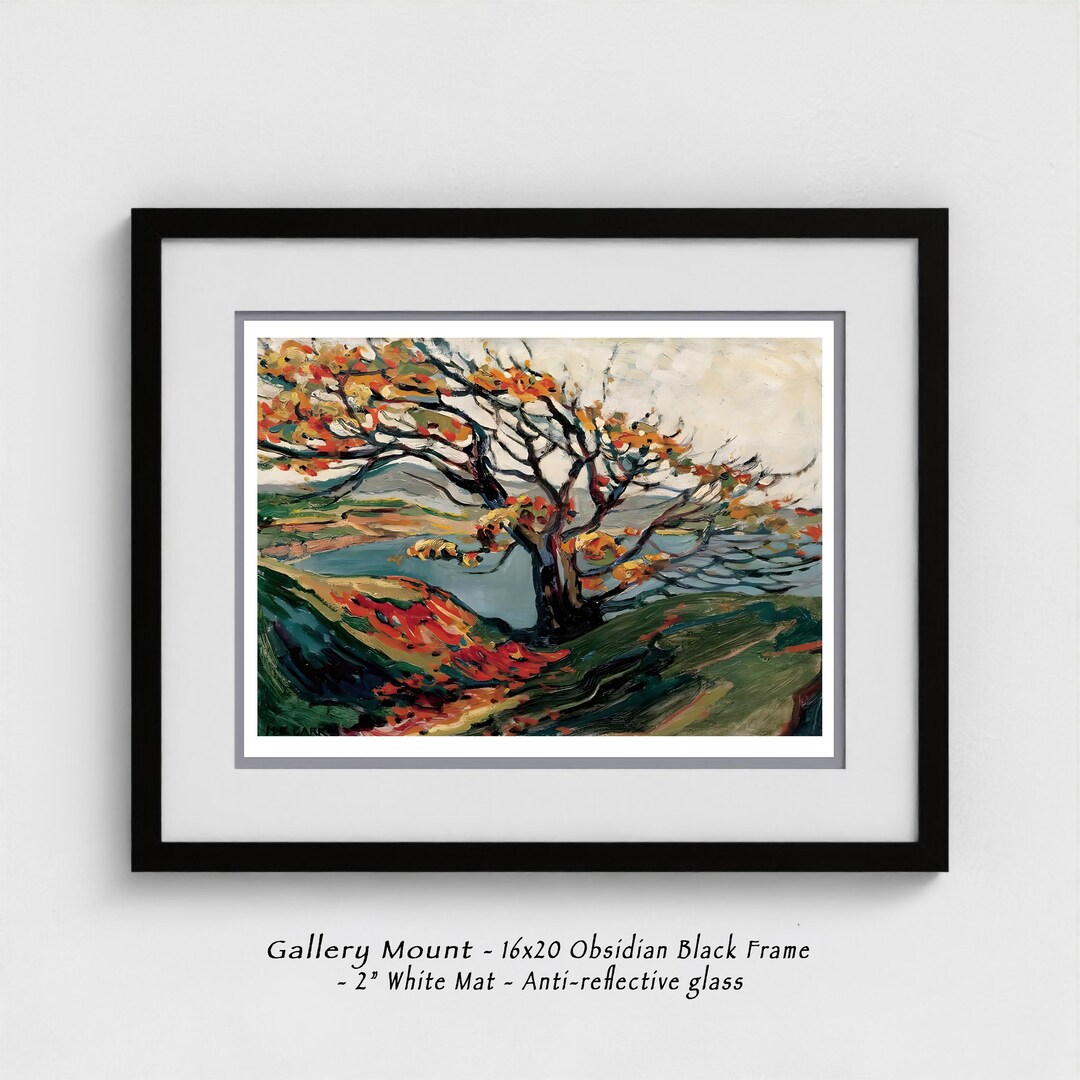 美術品 油絵 AUTUMN EVEⅡ W85.5xD3xH70cm 額付 MADE ON EARTH 風景画 