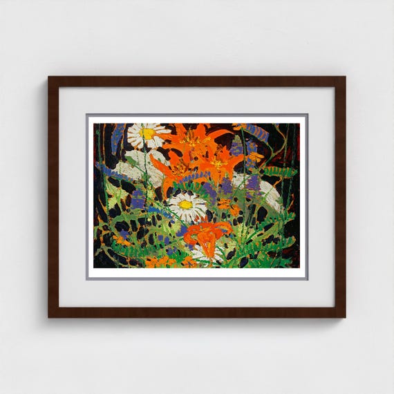 Tom Thomson, Marguerites, Wood Lillies and Vetch_LE   | Giclee Fine Art Print | Canadian Heritage Art