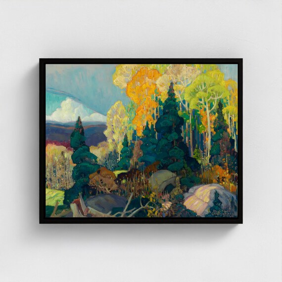 Franklin Carmichael Autumn Hillside | Canadian Group of Seven Wilderness Art | Algonquin Park