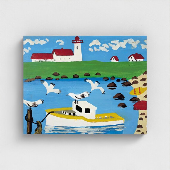 Maud Lewis, Cape Islander  | Vintage Canadian Folk Art
