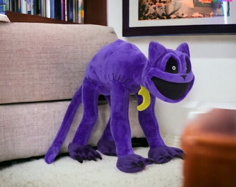 Lachende beestjes pluche pop horror Catnap paarse kat gevuld zacht dier figuur Plushie cadeau voor gamer monster pop voor Poppy minnaar