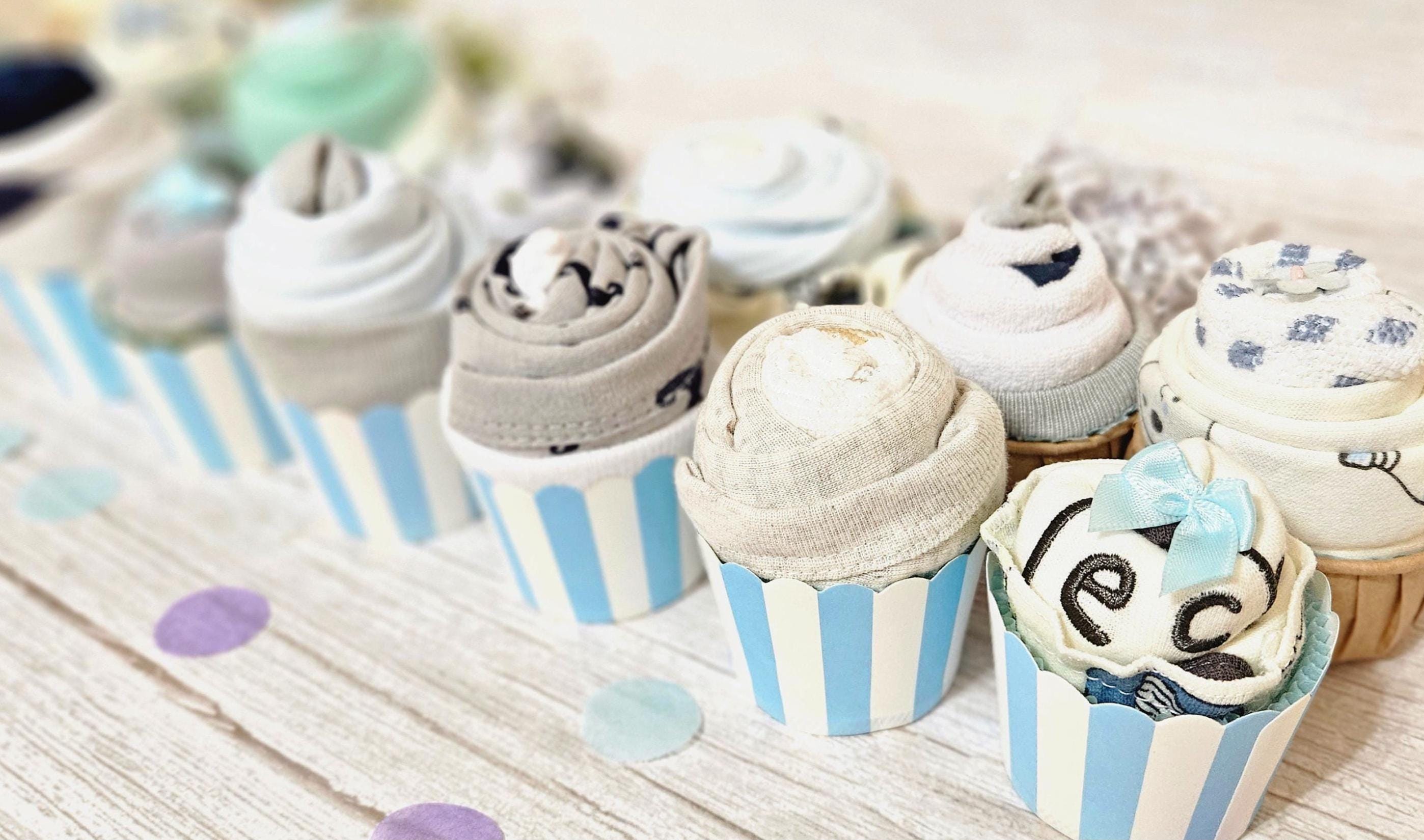 Baby Boy Cupcake Bodysuit Gift Set: Essentials Box