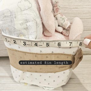 Baby Girl Gift MINI SMALL Carriage Stroller Diaper Cake: Shower Gift, Pampers, Bib image 7