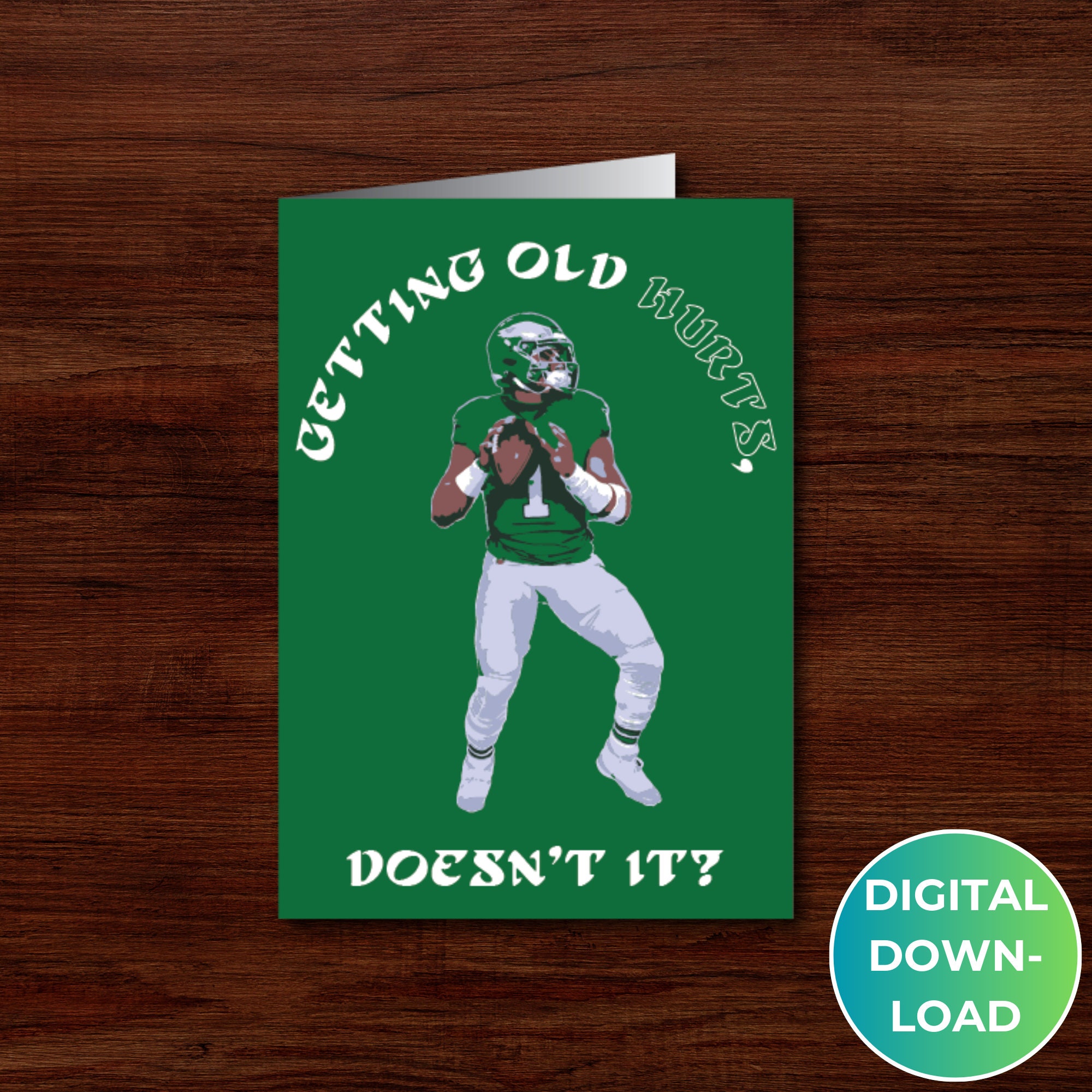 Jalen Hurts Birthday Card - DIGITAL DOWNLOAD - Printable Greeting Card