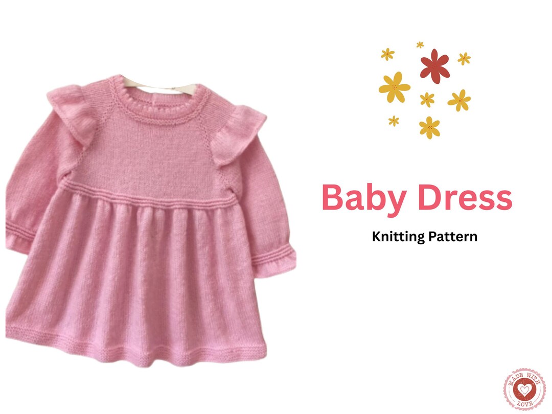 Knitting Pattern Baby Girl Dress | PDF Downld | 11.5 Years | Round Yoke,  Ruffles & Picot Edges- Baby Dress - Every Moms Love Dress Babygirl - Etsy