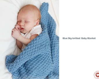 Patrón de manta de bebé de punto fácil de hacer / Punto musgo doble / Patrón de tejido fácil - Manta de bebé - Patrón de manta de regalo especial para recién nacidos