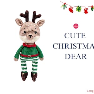 Weihnachtself häkeln / Anleitung/PDF/Englisch / Amigurumi, gehäkeltes Spielzeug, Weihnachtself, Amigurumi, Weihnachtszeit, Weihnachtsdekoration Wichtel