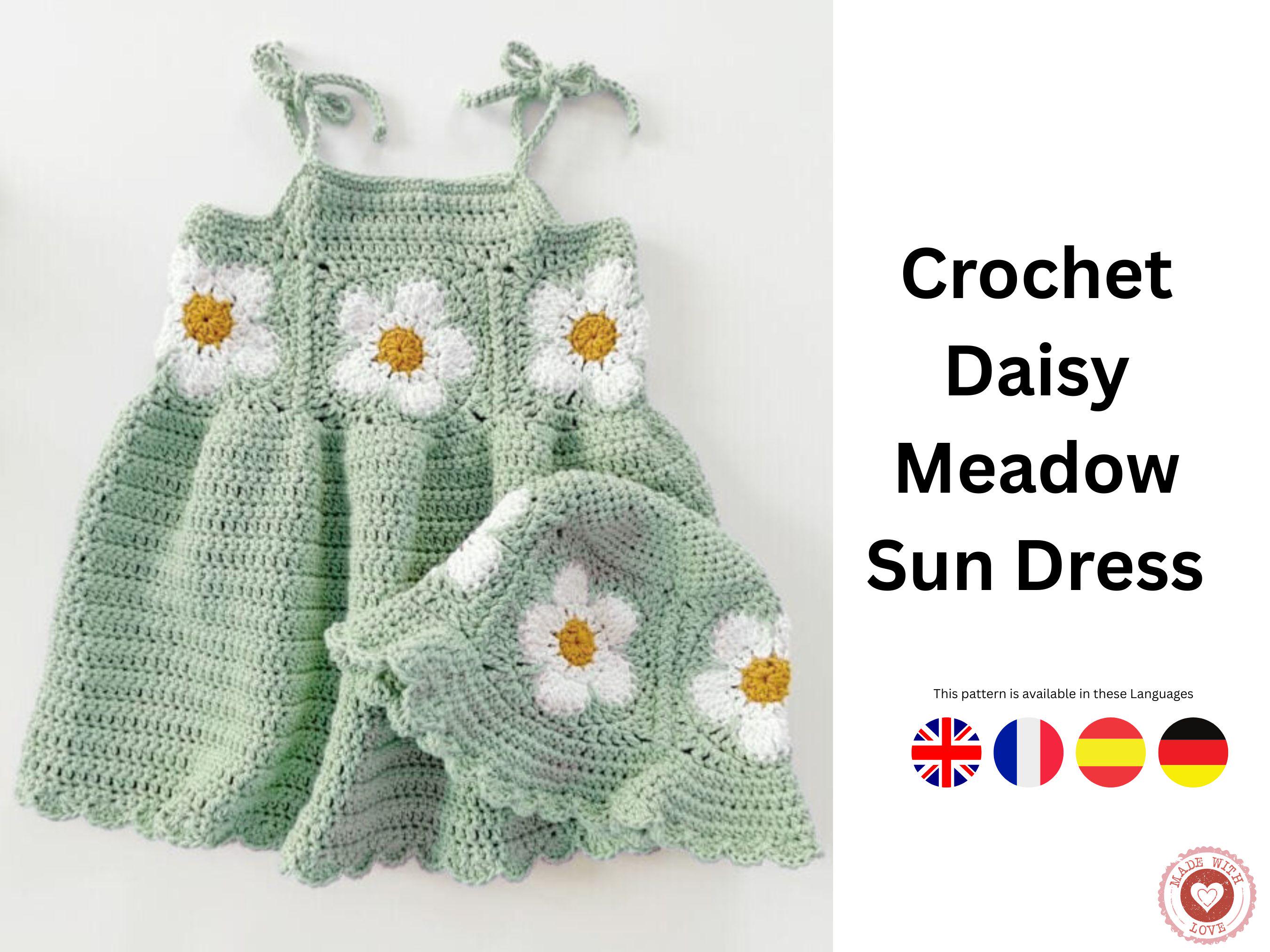 white christmas dresses Daisy Dress Crochet Pattern PDF