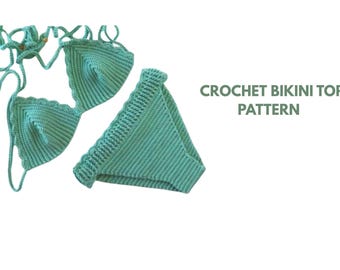 DIY Crochet Bikini Top Pattern – Beginner Summer Halter – Adjustable Size – PDF Crochet Bralette Pattern – Festival Top – Instant Download