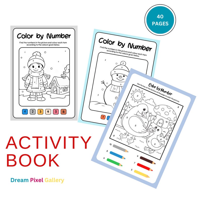 Color by Numbers Preschool Printable, Homeschool Printable, Montessori ...