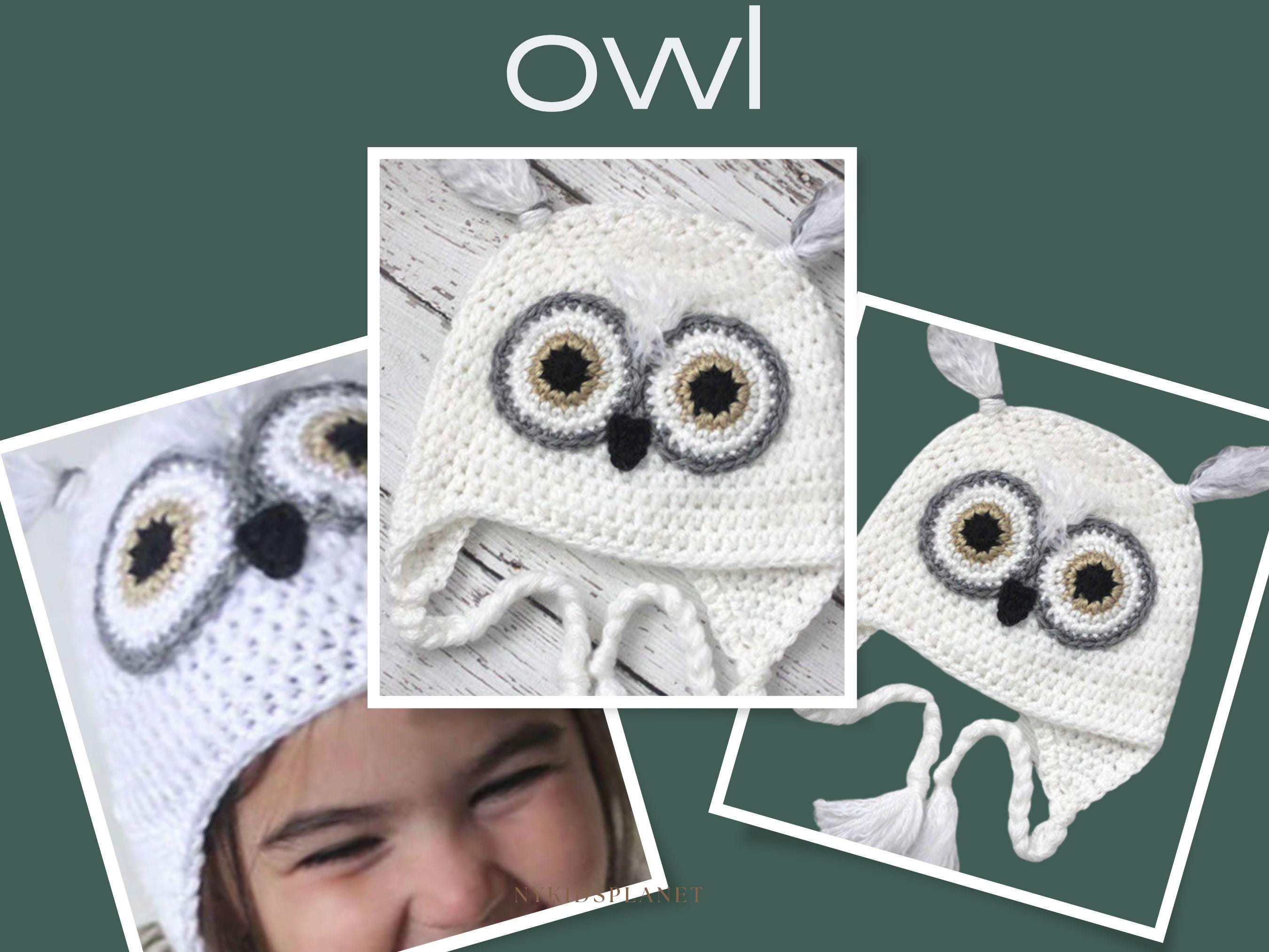 Owl Earflap Hat Crochet Pattern - Easy to Make Owly Crochet Hat for ...