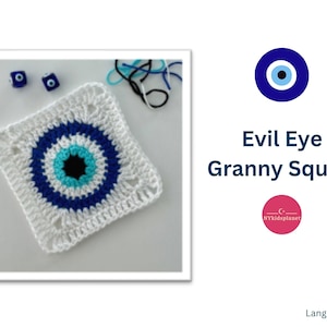 Evil Eye Grandma Square Crochet Pattern-Instant Download-Schützen Sie Ihr Zuhause vor bösen Blicken nykidsplanet