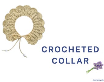 Princess Crochet Lace- Collar PDF pattern for babies and adults, a gentle handmade accessory in vintage - Crochet Pattern. Lovely collar,