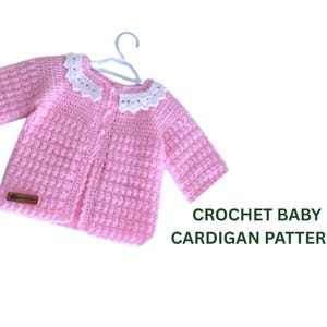 Crochet Baby Cardigan Pattern | Newborn Coming Home Outfit | Textured Baby Sweater Set | Instant Download PDF- Baby Cardigan