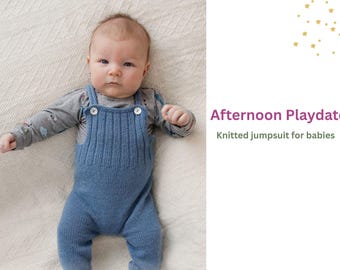 Baby Romper PDF Knitting Pattern- Playdate Romper for babies- Romper knitting pattern