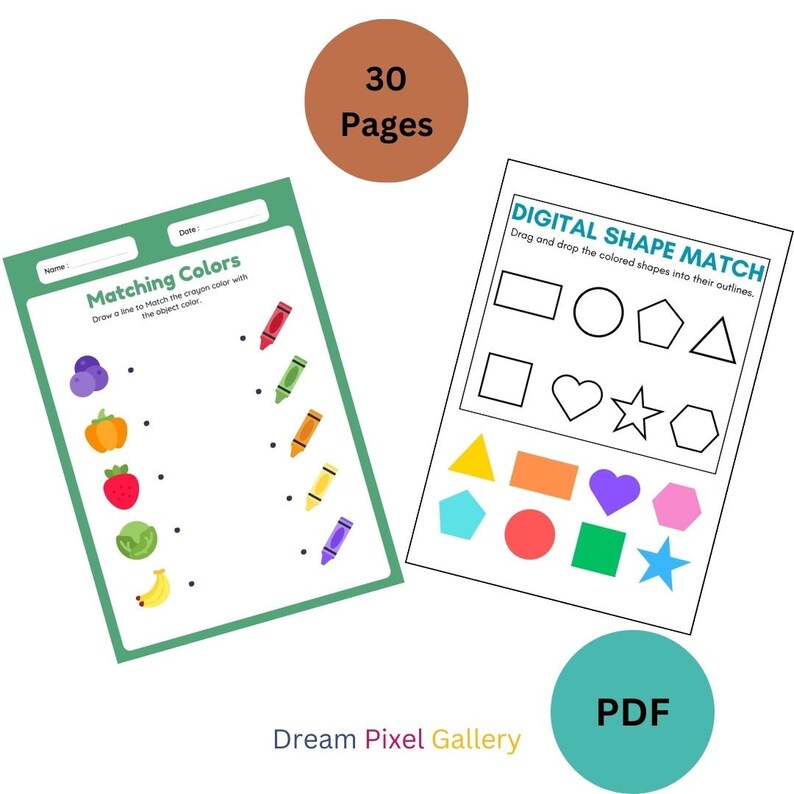 Printable Matching Worksheets, Match the Picture, Kindergarten ...