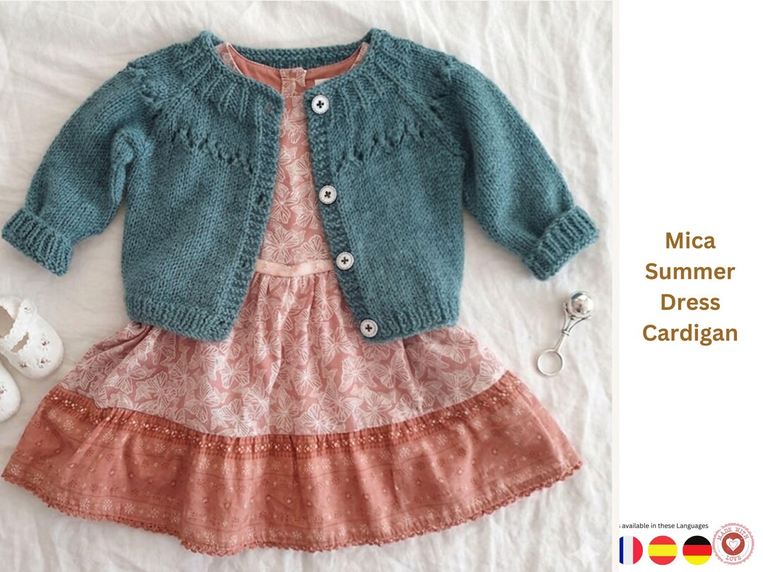 Cilve Baby Cardi Knitting Pattern PDF, Lace Raglan Baby Cardigan ...