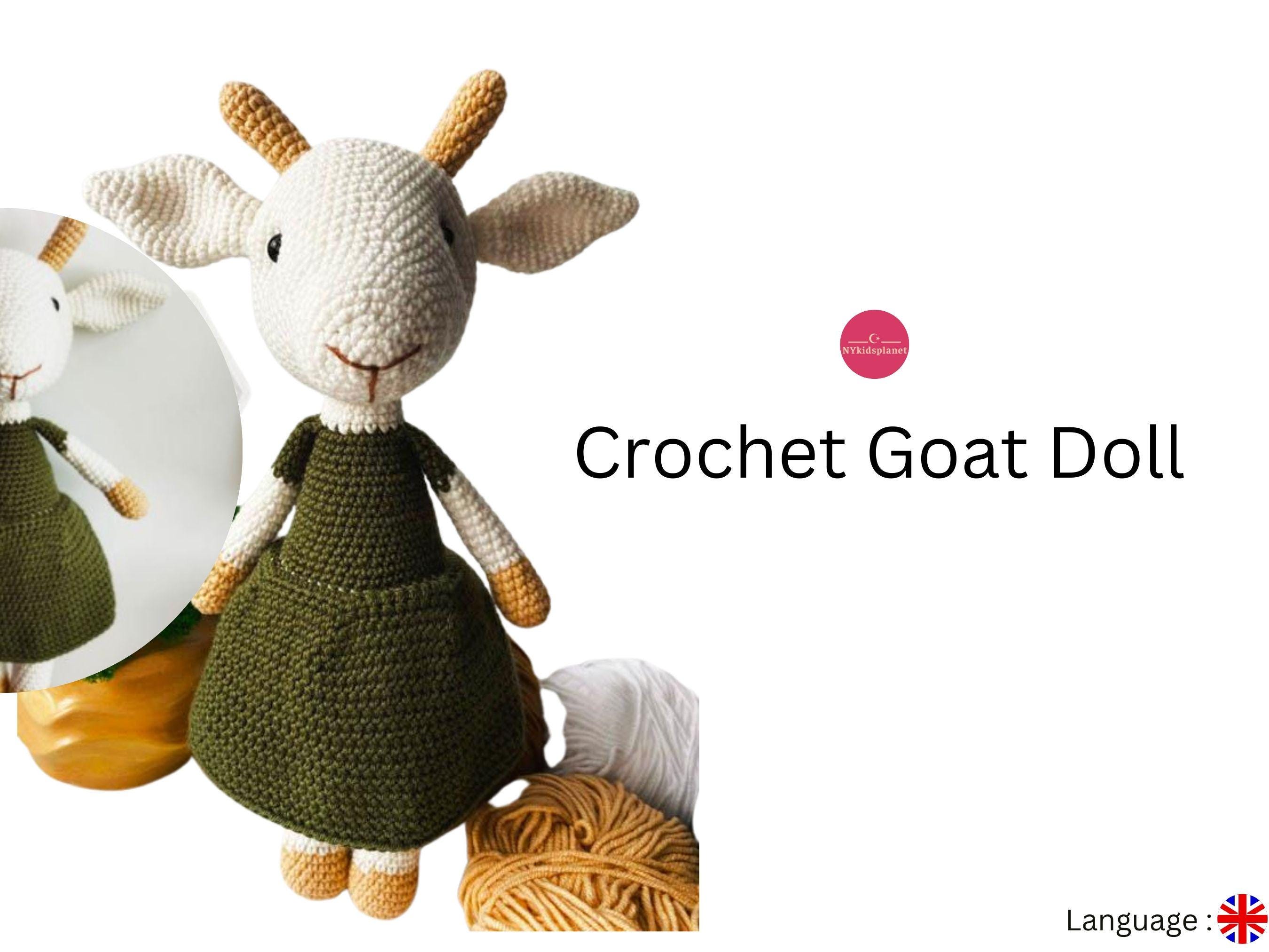 かぎ針編みのヤギ人形 - かぎ針編みのヤギのおもちゃ - ヤギの編み