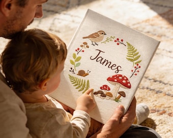 Personalized Embroidered Baby Photo Album – Keepsake Memory Book, Baby Shower Gift