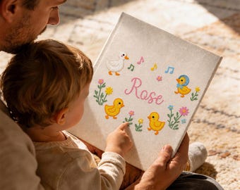 Personalized Embroidered Baby Photo Album – Baby Shower Gift, Keepsake Memory Book, New Mom Gift