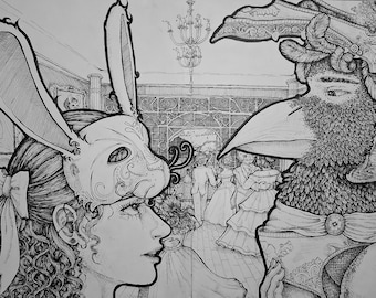 Ilustración de arte lineal personalizada, diseño de personajes, retratos de mascotas por encargo
