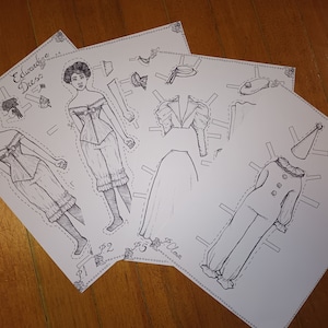 Edwardian Paper Doll PDF - Etsy