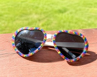 Rainbow Heart Sunglasses
