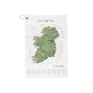 Irish Golf Map Golf Handtuch
