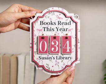 Personalized Books Read This Year - Book Read Tracker, Book Lovers Gift