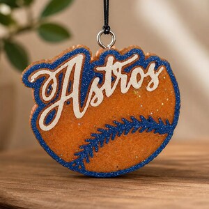 Astros Baseball Freshie Air Freshener (Atomic Cherry Bomb Scent)