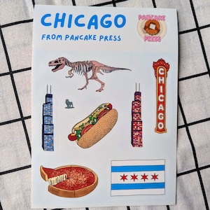 Chicago Sticker Sheet | 8 Iconic Chicago Landmarks & Faves