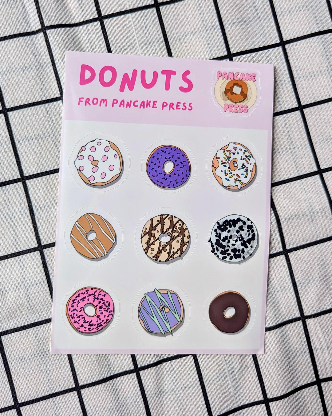 Simple Donut Basic Sticker Donuts Sticker Sheet | 9 Glossy Sweet Treats Stickers - Etsy