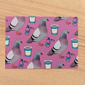 NYC Taube und Kaffee 5 &quot;x7&quot; Mini Druck