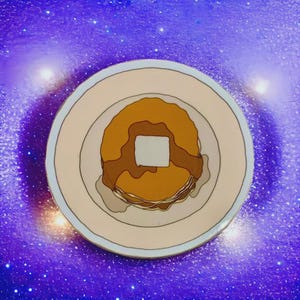 Pancakes Sticker | Cute Breakfast Vinyl Sticker | 3&quot; Glossy Pancake Stack Sticker
