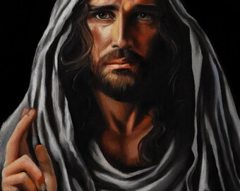 Savator Mundi Jesus Savior of the World. 9x12 and 8x10 PRINT on canvas. Fine art PRINT by James Coxe