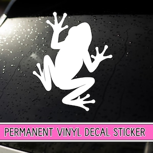 Frog Vinyl Decal Sticker, Jungle Frog Decal Sticker, Tree Frog Decal Laptop Sticker Decal, Tumbler Decal Sticker, Wall Decal,