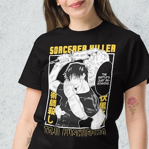Chemise vintage Anime Toji Fushiguro, chemise Anime Lover, sweat-shirt Anime, chemise Manga Anime, cadeau Anime Toji T-shirt homme et femme