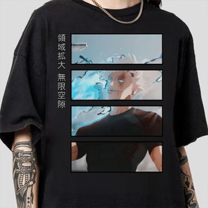 Anime T-Shirt Jujutsu Kaisen Inspired Tee Gojo Satoru Anime Graphic Design JJK Gift For Anime Lover Jujutsu Kaisen Gift Unisex