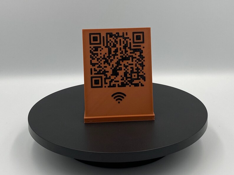 3D Printed Custom QR Code Wifi Sign, Elegant 3d-printed Wifi Qr-code ...
