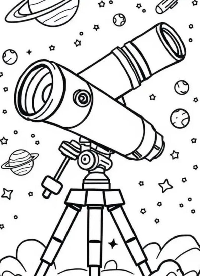 Space Adventure Colouring Pages | Kids Outer Space Activity (PDF Pattern)