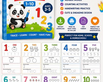 Number Tracing Workbook | Learn to Write Numbers 1–10