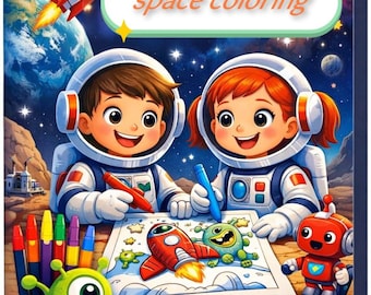 Space Coloring Book for Kids Ages 4–6
