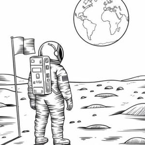 Space Adventure Colouring Pages | Kids Outer Space Activity (PDF Pattern)