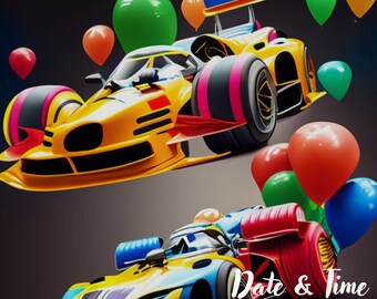 Race Car Birthday Party Invitation