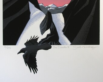 The Saddle II - original handprinted serigraph signed and numbered by Scott/Lindhagen