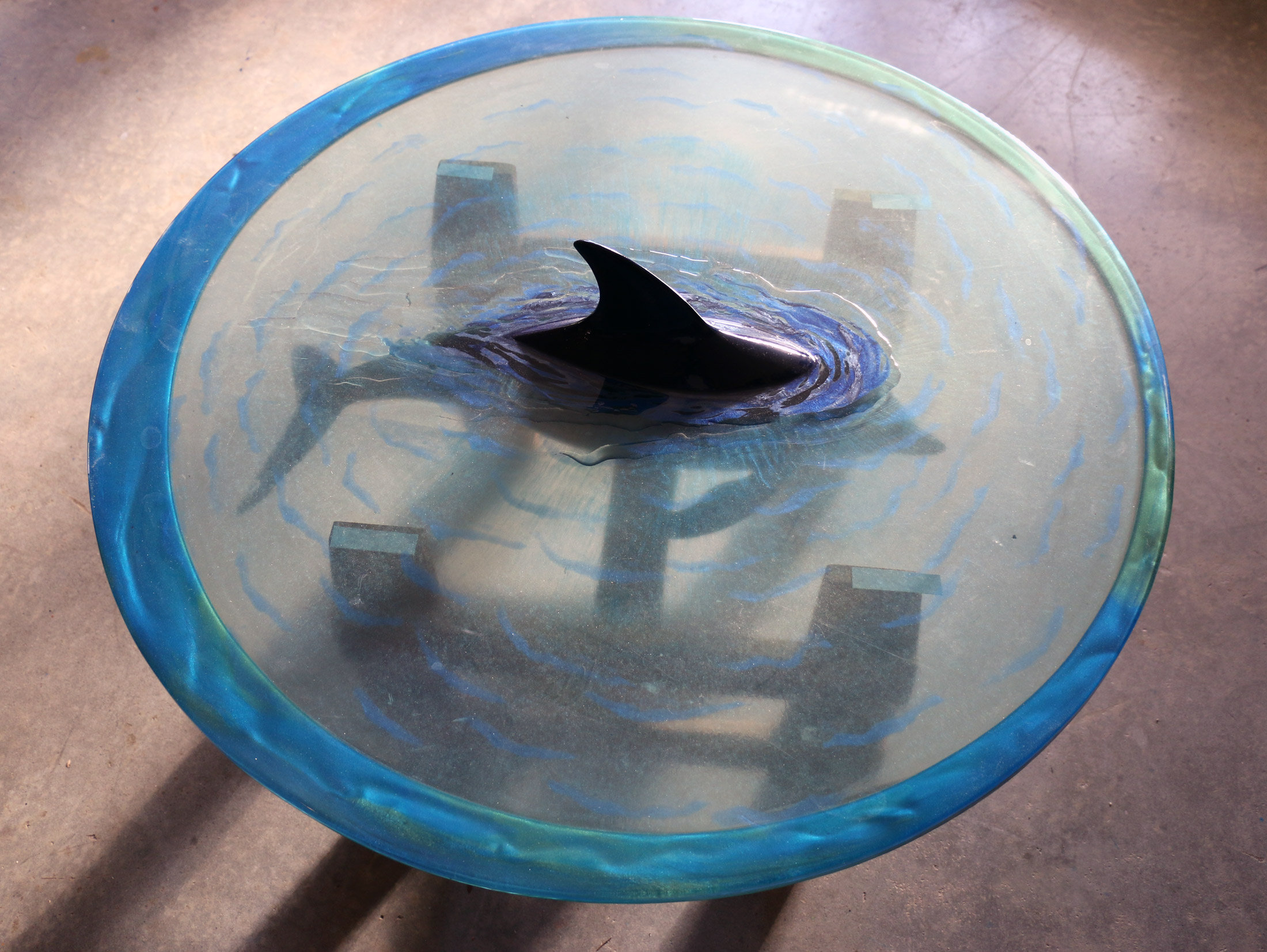 Unique Dolphin Table Epoxy and Maple, One of a Kind - Etsy
