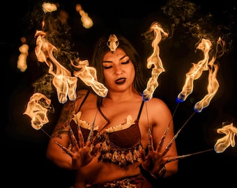 Handmade Fire Fingers: Fire Dancing Prop - Etsy